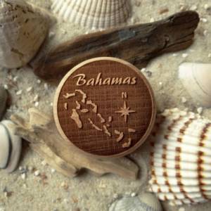 Möbelknauf Bahamas Möbelknopf Gravur Buche oder weiß lackiert Möbelknopf inkl. Schraube Bild 5
