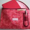 Tasche, Projekttasche mit Stiftefach, Universaltasche, Rosenmuster in Rosenholzfarben, aus Baumwolle, Büchertasche Bild 3