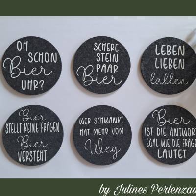 Filzuntersetzer Bier // Glasuntersetzer aus Filz