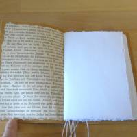 Tagebuch A6 mit braunem Kunstledereinband // Notizbuch // Geschenk // Blanko // Skizzenbuch Bild 3