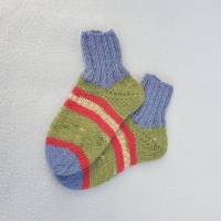 Socken für Kleinkinder im Doppelpack handgestrickt in 2 Größen 19/20 und 22 23 Bild 3
