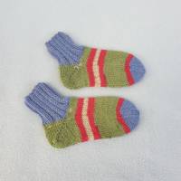 Socken für Kleinkinder im Doppelpack handgestrickt in 2 Größen 19/20 und 22 23 Bild 4