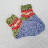 Socken für Kleinkinder im Doppelpack handgestrickt in 2 Größen 19/20 und 22 23 Bild 5