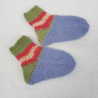 Socken für Kleinkinder im Doppelpack handgestrickt in 2 Größen 19/20 und 22 23 Bild 6