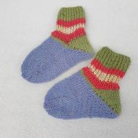 Socken für Kleinkinder im Doppelpack handgestrickt in 2 Größen 19/20 und 22 23 Bild 7