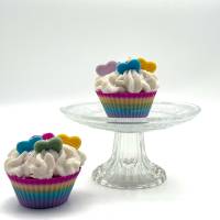 Rainbow Glow Cupcake - Duftkerze - Duft nach Flieder Bild 1