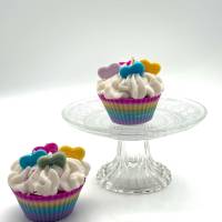 Rainbow Glow Cupcake - Duftkerze - Duft nach Flieder Bild 2
