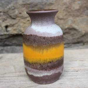 kleine Uebelacker Vase 1435/12 Ü-Keramik Fat Lava WGP West Germany 60er Jahre Bild 2