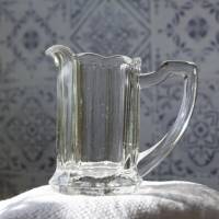 altes Milchkännchen aus Pressglas durchsichtig Vintage/ E Bild 2