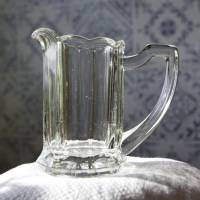 altes Milchkännchen aus Pressglas durchsichtig Vintage/ E Bild 3