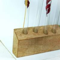 Tischdeko Vase Reagenzglasvase Holz Deko Bild 2