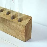 Tischdeko Vase Reagenzglasvase Holz Deko Bild 3