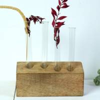 Tischdeko Vase Reagenzglasvase Holz Deko Bild 5