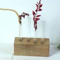 Tischdeko Vase Reagenzglasvase Holz Deko Bild 6