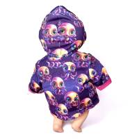 Entzückende lila Puppenjacke mit niedlichem Babykraken - Perfekt für 43cm Puppen! Bild 6