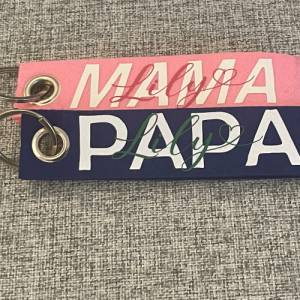 Personalisierter Schlüsselanhänger aus Filz / Mama / Oma / Papa / Mom / Dad Bild 3