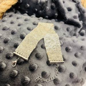 Perlenarmband „Klassik“, Manchettenarmband, silber-glänzende Perlen, geschliffen, effektvoll Bild 1