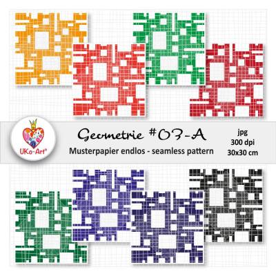 Nahtlosmuster Geometrie #03A, Scrapbooking Bildschirmschoner Karten Motivpapier Stoffdesign, Endlosmuster