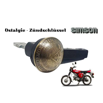 Zündschlüssel Simson mit original 20 Pfennig DDR