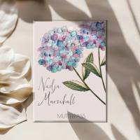 Mutterpasshülle Hortensien Blumen mit Namen personalisiert, Geschenk Mutterschaft Schwangerschaft Bild 1
