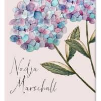 Mutterpasshülle Hortensien Blumen mit Namen personalisiert, Geschenk Mutterschaft Schwangerschaft Bild 2