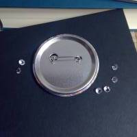 Ein wunderschöner bookish Button / Badge / Anstecker 58mm Durchmesser Buch Eule Bild 3