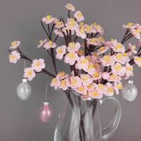 Häkelanleitung Kirschblüten - Zweige Frühlingsdeko für die Vase häkeln Bild 2