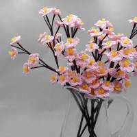 Häkelanleitung Kirschblüten - Zweige Frühlingsdeko für die Vase häkeln Bild 5