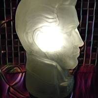 Rarität - beleuchteter Elvis Glas Kopf von Sony - Ladendeko Bild 1
