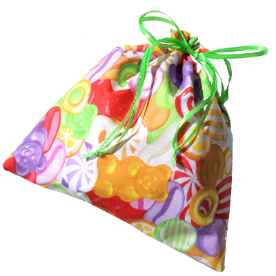 Geschenkverpackung Geschenkbeutel *Bonbons* Baumwolle mit Tunnelzug