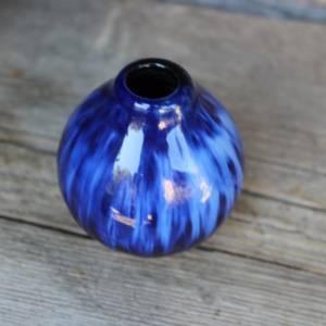 Scheurich mini Vase Kugelvase 223-7 Blautöne Laufglasur Keramik Vintage 70er Jahre WGP West Germany Bild 4