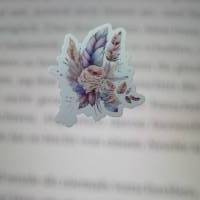Wunderschöner Sticker auf glänzendem Vinyl - Ein zauberhafter Blumenschmuck. Bild 1