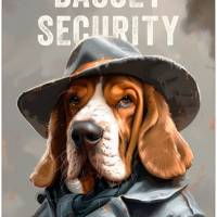 Hundeschild BASSET SECURITY, wetterbeständiges Warnschild Bild 1