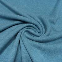 Stoff Ital. Strickstoff 100% Merinowolle uni türkis blau Kleiderstoff Kinderstoff Wollstrick Merinostrick Bild 1