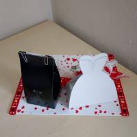 Geldgeschenk - Hochzeitsgeschenk in rot und weiß Hochzeit Geschenkidee - Brautpaar Schachteln Bild 5