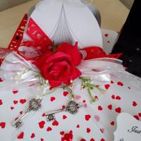 Geldgeschenk - Hochzeitsgeschenk in rot und weiß Hochzeit Geschenkidee - Brautpaar Schachteln Bild 6