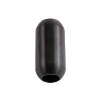 Edelstahl Magnetverschluss Schwarz 18x7mm (ID 5mm) gebürstet für rundes Leder und Bänder Bild 3