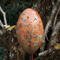 Keramikei Osterei zartes pastellbunt Ei zum Aufstecken für Stab Bild 1
