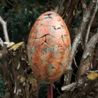 Keramikei Osterei zartes pastellbunt Ei zum Aufstecken für Stab Bild 2