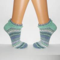 Sneaker-Socken, Sommersocken Spitzen-Rand, Baumwollsocken, vegane Knöchelsocken, Knöchelsocken, kurze Socken Bild 1