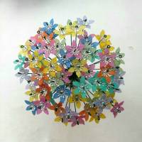 Kleine Blumenstecker in 8 verschiedenen Farben mit silbernen Blütenstempel Bild 1