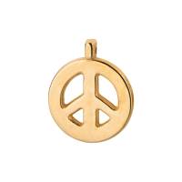 Zamak-Anhänger Peace Zeichen gold 15x18mm 24K vergoldet für Armbänder, Ketten, Ohrringe Bild 1
