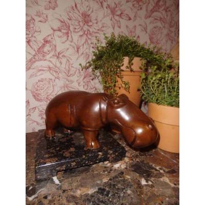 Flusspferd Hippopotamus Nilpferd Holz Landhaus Cottage
