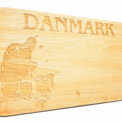 Brotbrett Danmark Dänemark Frühstücksbrett Gravur dänisch skandinavisch Holzgravur