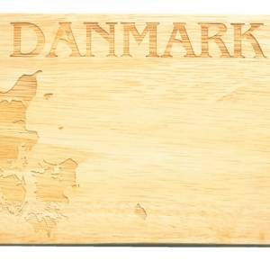 Brotbrett Danmark Dänemark Frühstücksbrett Gravur dänisch skandinavisch Holzgravur Bild 2