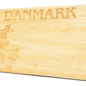 Brotbrett Danmark Dänemark Frühstücksbrett Gravur dänisch skandinavisch Holzgravur Bild 3
