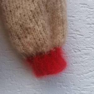 Mohairsweater handgestricktes Einzelstück, synthetikfrei, Rundpasse, Angorabündchen Bild 9
