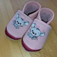 Babyschuhe mit Namen, Lederschuhe - Kleine Maus personalisierbar Bild 3