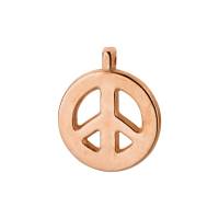 Zamak-Anhänger Peace Zeichen rose gold 15x18mm 24K rose vergoldet für Armbänder, Ketten, Ohrringe Bild 1