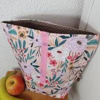 Lunchbag Lunchbeutel Frühstückstasche Vesperbeutel Arbeit Reisen rosa Blumenmuster Geschenke für Sie Bild 4
